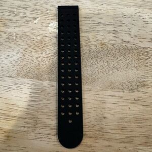 Sleek Black Perforated Wristband